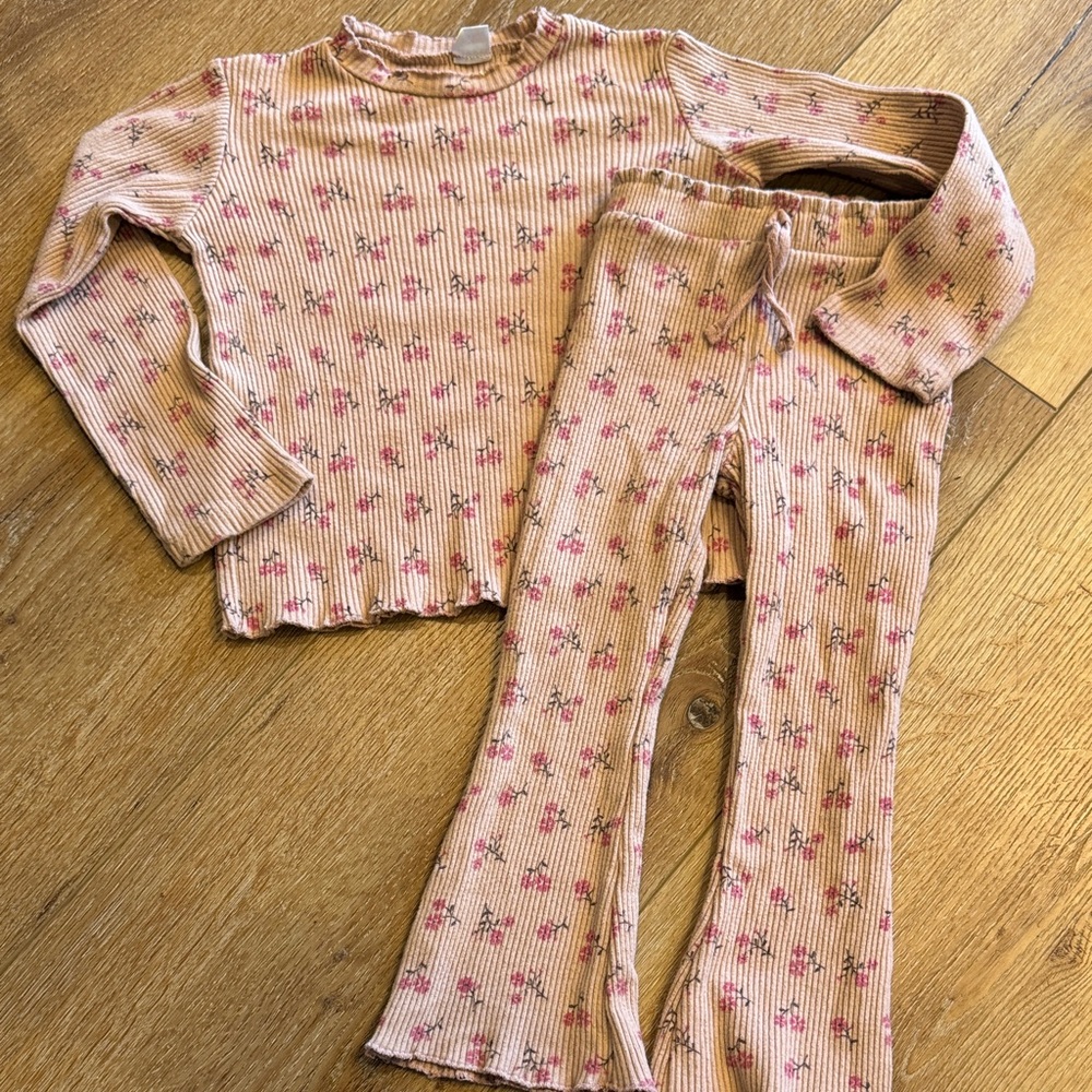 Zara Floral Kids matching Set - Pink